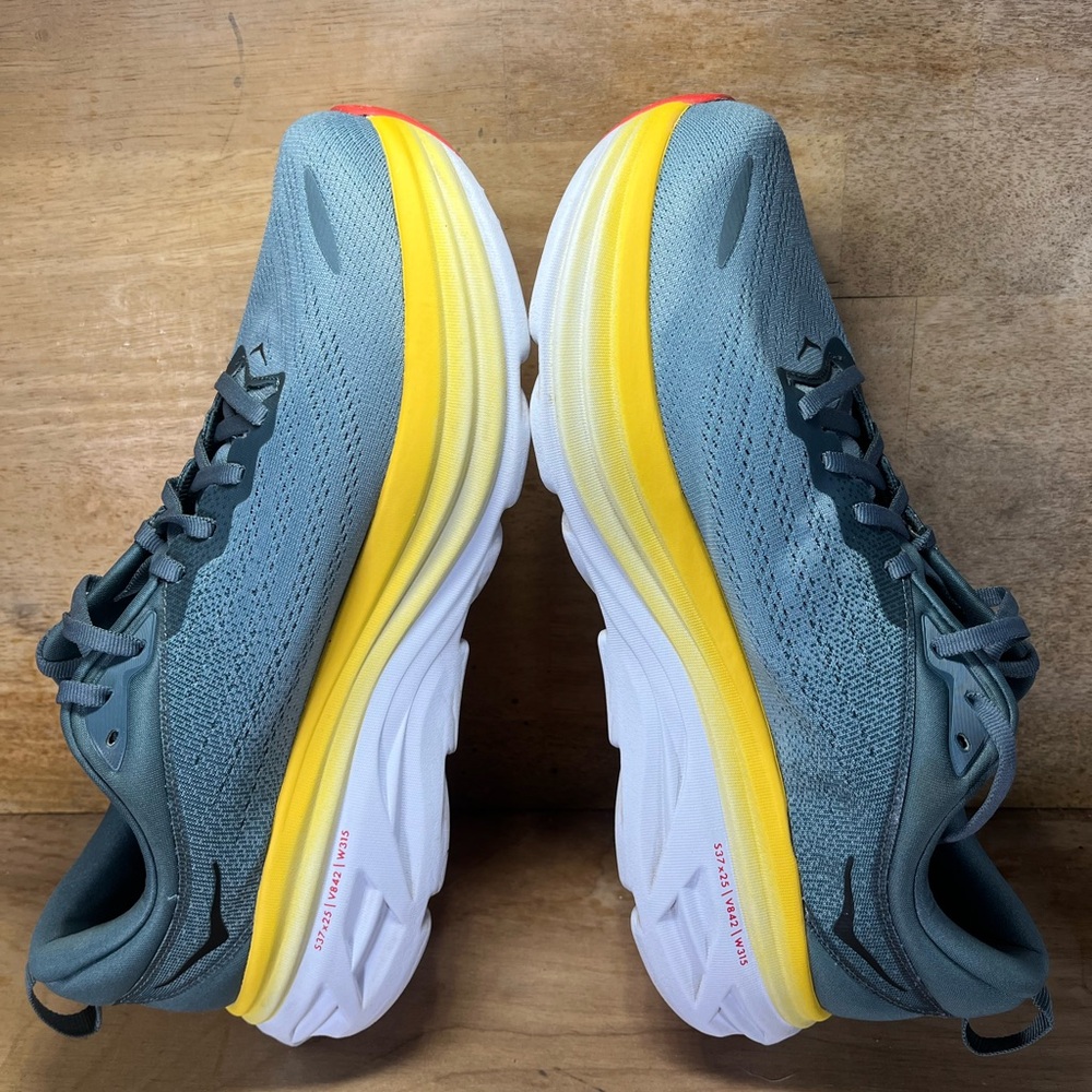 Hoka One One Bondi 8 REFLECTIVE Mens Size 12 Running Shoes Sneakers Goblin Blue - Picture 8 of 15